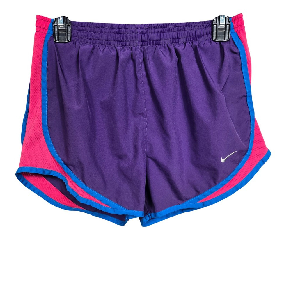 Nike Dri-Fit Tempo Running Shorts Womens‎ Small Purple Pink Blue Colorblock